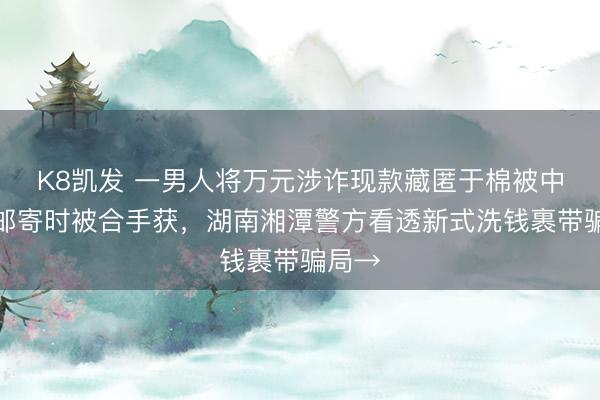 K8凯发 一男人将万元涉诈现款藏匿于棉被中伪装邮寄时被合手获，湖南湘潭警方看透新式洗钱裹带骗局→