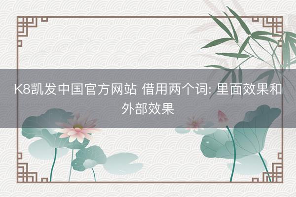K8凯发中国官方网站 借用两个词: 里面效果和外部效果