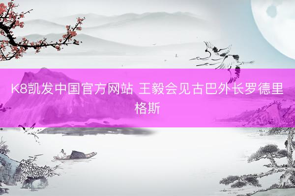 K8凯发中国官方网站 王毅会见古巴外长罗德里格斯