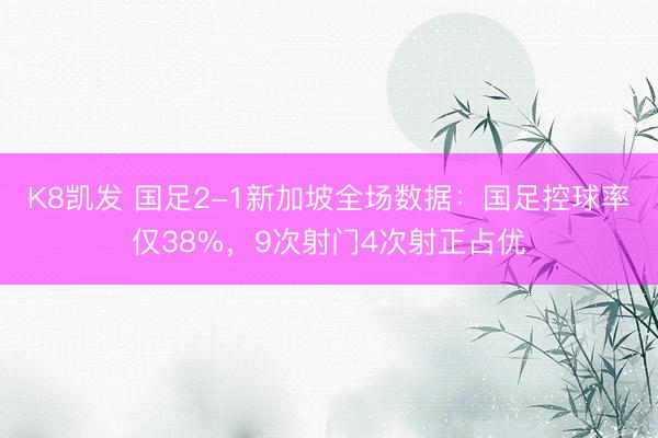 K8凯发 国足2-1新加坡全场数据：国足控球率仅38%，9次射门4次射正占优
