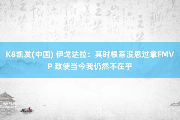 K8凯发(中国) 伊戈达拉：其时根蒂没思过拿FMVP 致使当今我仍然不在乎