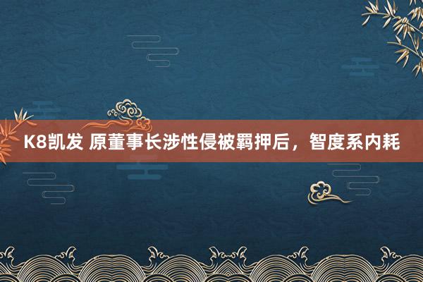 K8凯发 原董事长涉性侵被羁押后,智度系内耗