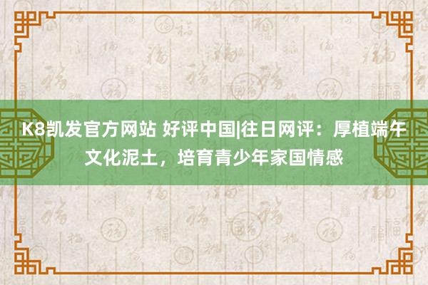 K8凯发官方网站 好评中国|往日网评:厚植端午文化泥土,培育青少年家国情感